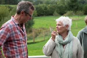 Hugh Fearnley-Whittingwstall discussing conservation matters with CRT Patron Dame Judi Dench